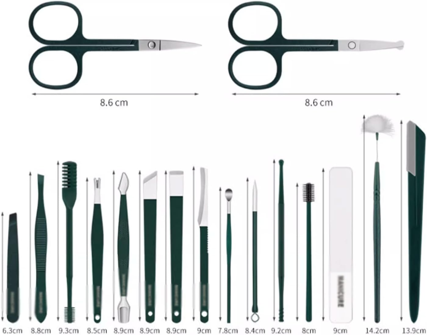 爪切りセット, 爪切ネイルケアセット, 色が変わる爪切り 18点セット